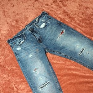 Slim Built-In Flex Rip-and-Repair Jeans for Men 36x30